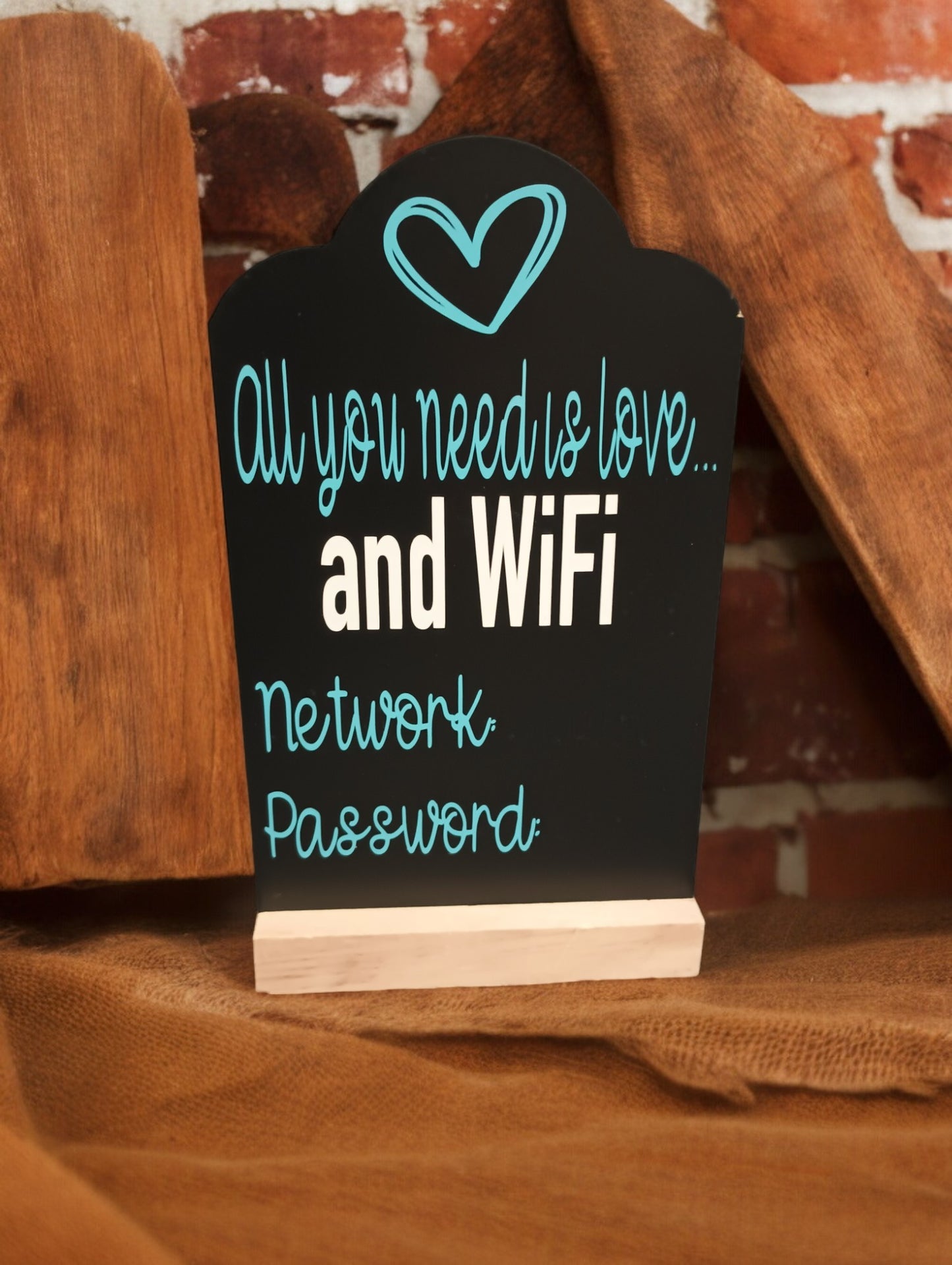 Wifi Chalk Board - Love and Wifi