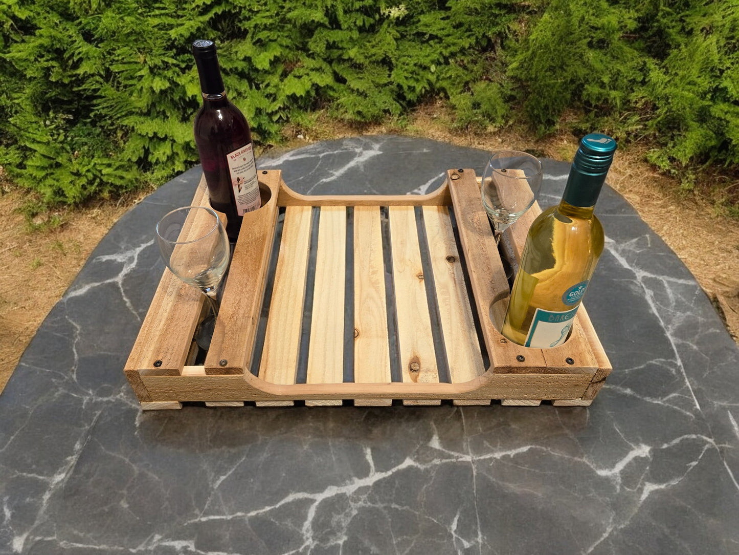 Wine Serving Tray - Bottle / Glass and Tray