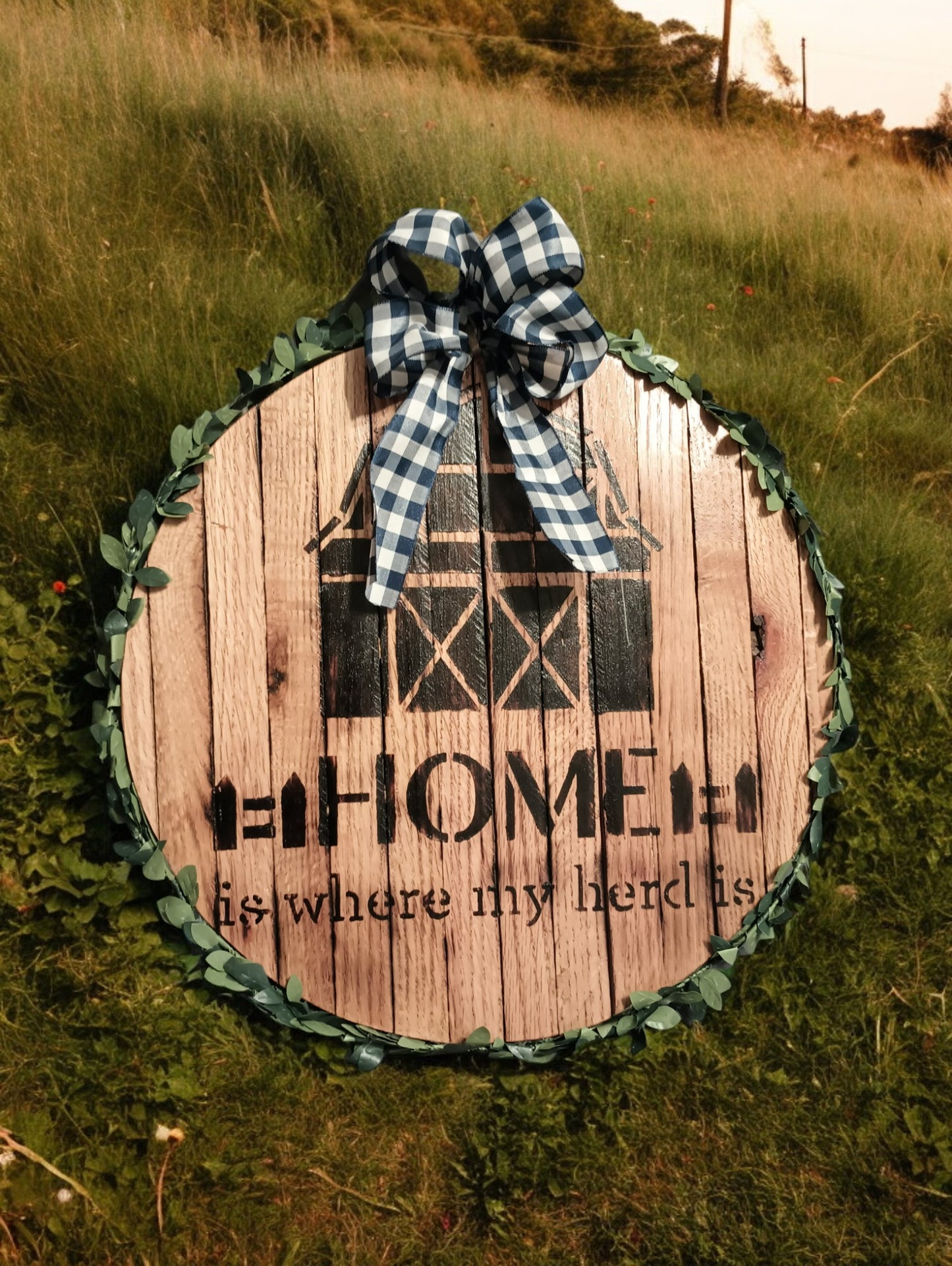 Home Is Where the Herd Is Pallet Sign