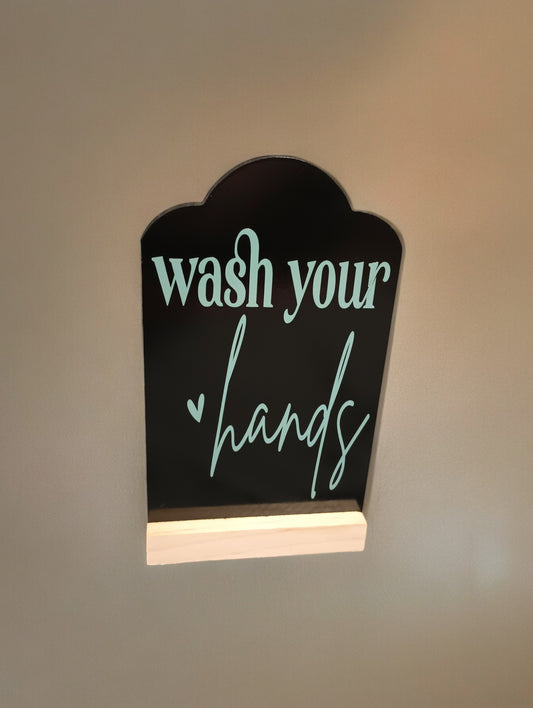 Wash Your Hands - Chalk Board Sign