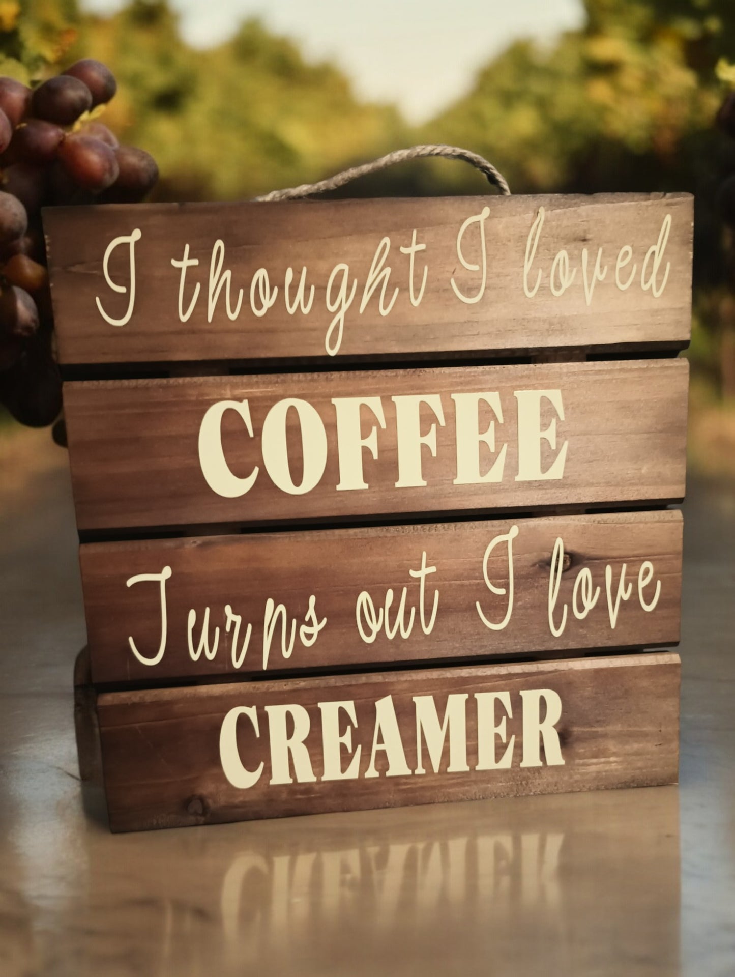 Coffee / Creamer Pallet Sign - Espresso