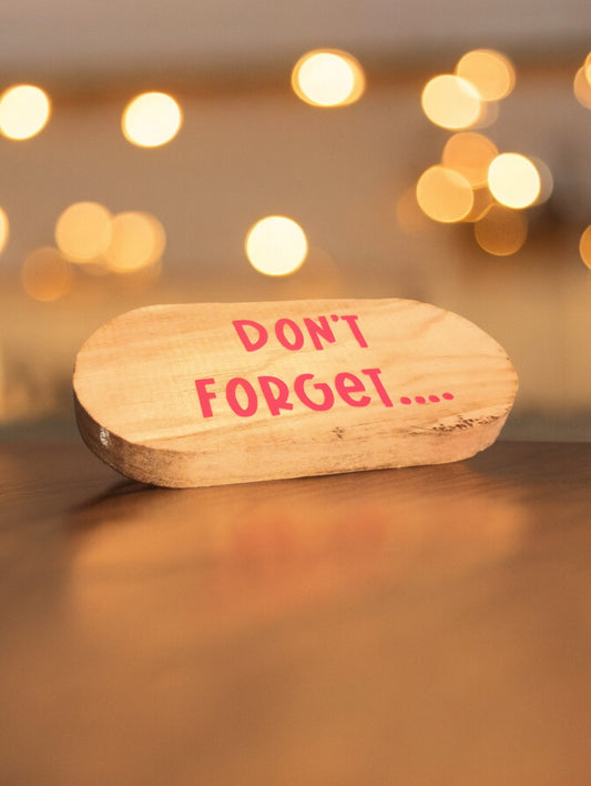 "Don't Forget...." Desk Accessory - Golden Oak