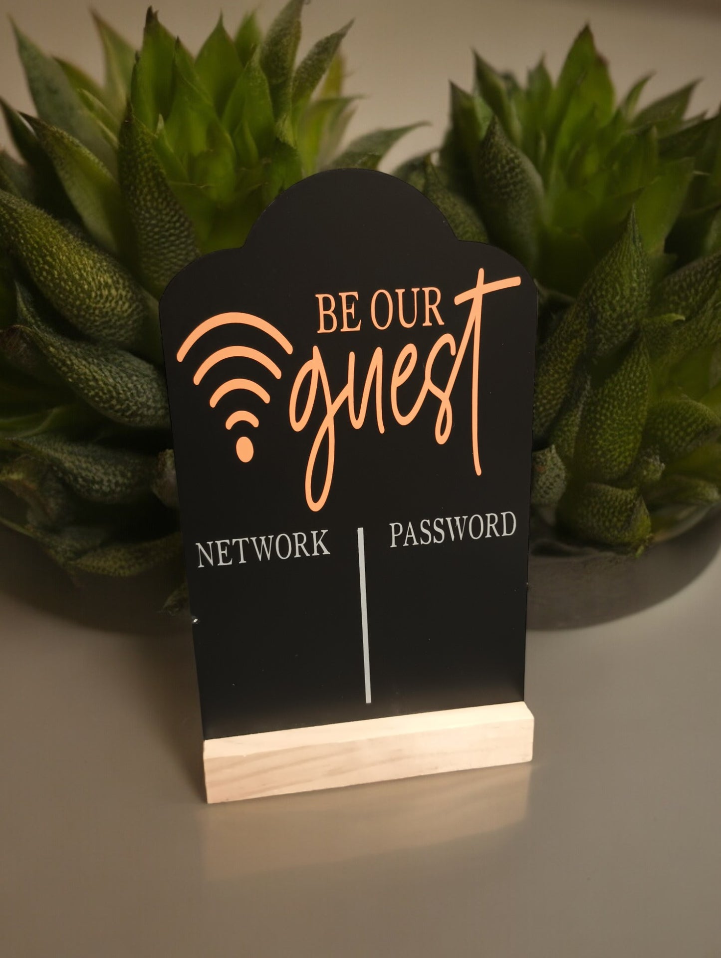 Wifi Chalk Board - Be Our Guest (Orange)