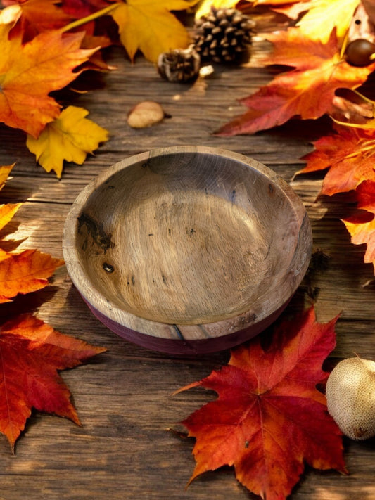 Large Red Oak Display Bowl