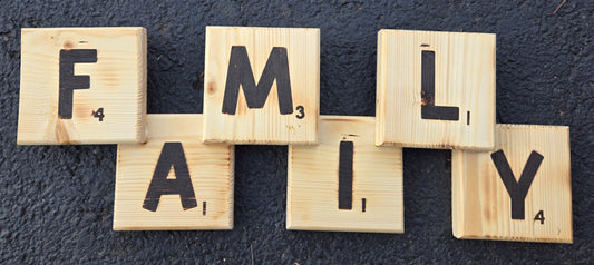 Family Scrabble Wall Hanging