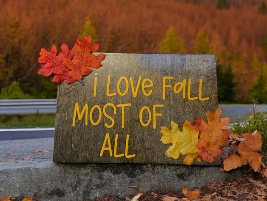 i love fall most of all sign