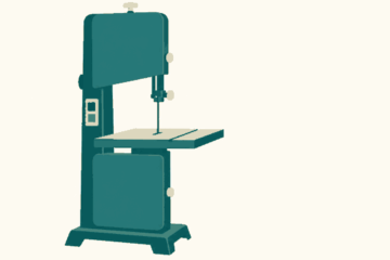 Editorial illustration of band saw